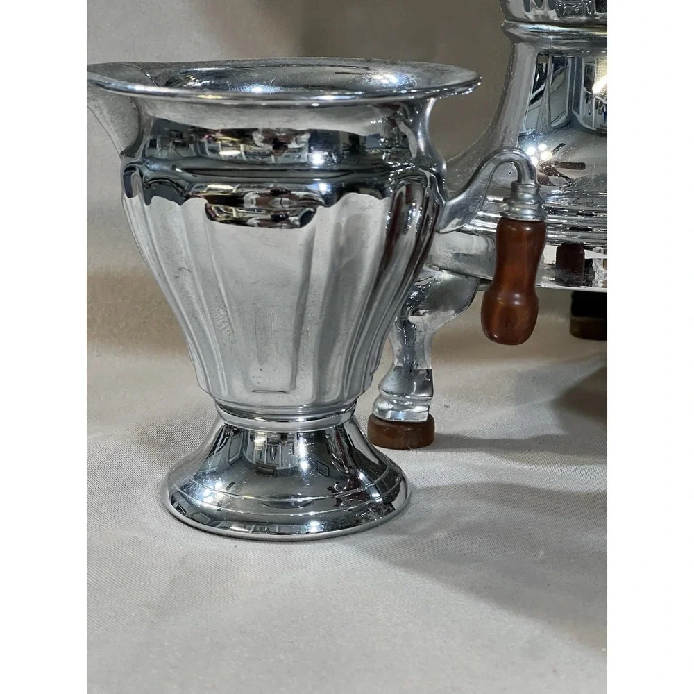 VTG FABERWARE COFFEE ELECTRIC PERCULATOR W/ CREAM & SUGAR‎ BOWLS (2505))